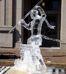 An ice carving.