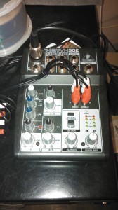 My Behringer Xenyx520 Mixing Board.
