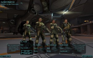 A squad of three female troopers and one male trooper from the game, XCOM: Enemy Unknown. Screenshot from Steam.